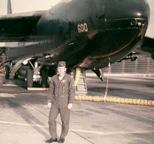 Tommy Towery - With his B-52 in Thailand as an Electronic Warfare Officer. Flew B-52 missions to bomb Vietnam out of Guam too. .